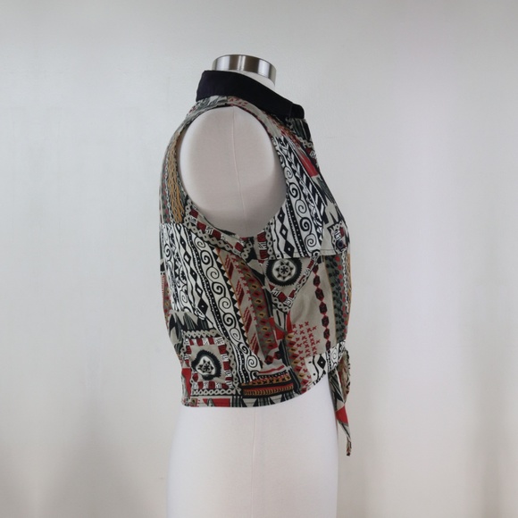 Roper Button Down Crop M Top - Picture 3 of 8